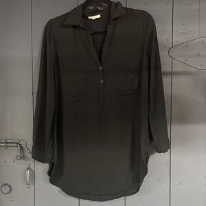 Pleione Black Button Down Shirt